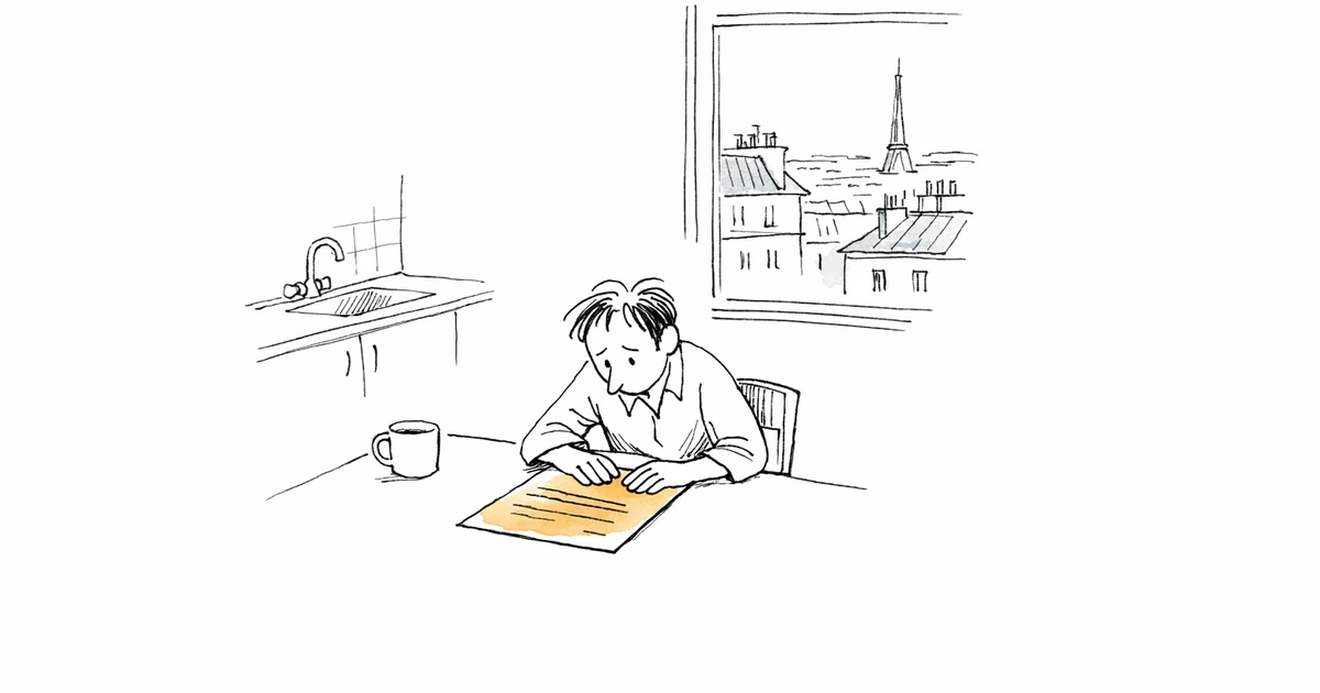 Huissier remettant un commandement de payer à un locataire