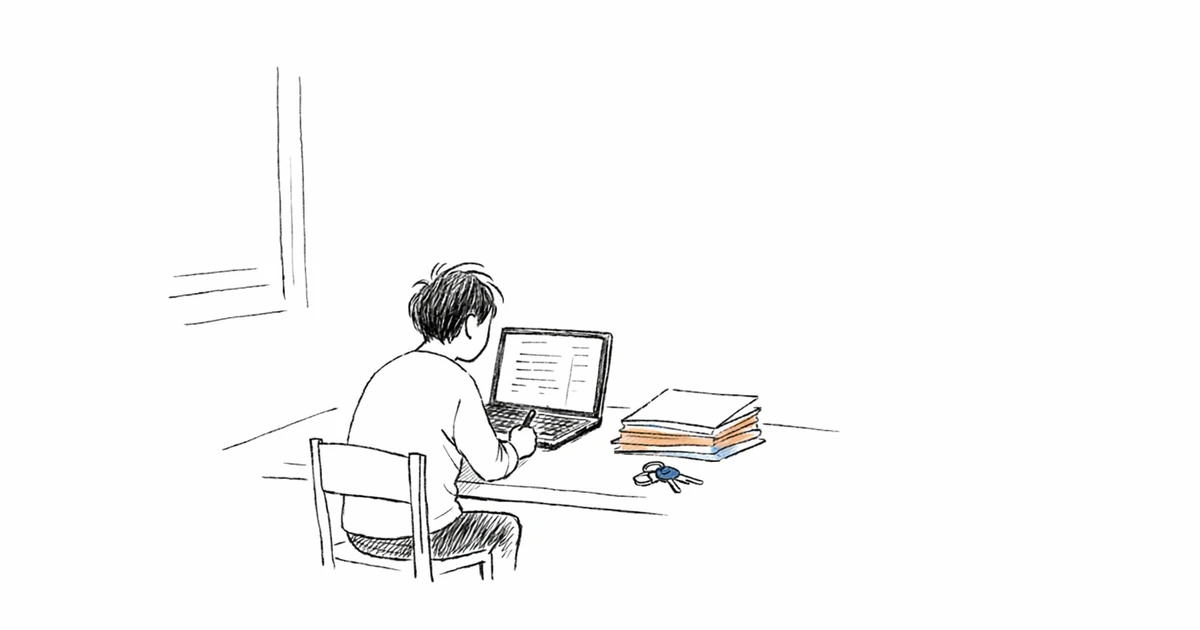 Locataire rédigeant une lettre de résiliation de bail avec préavis d'un mois