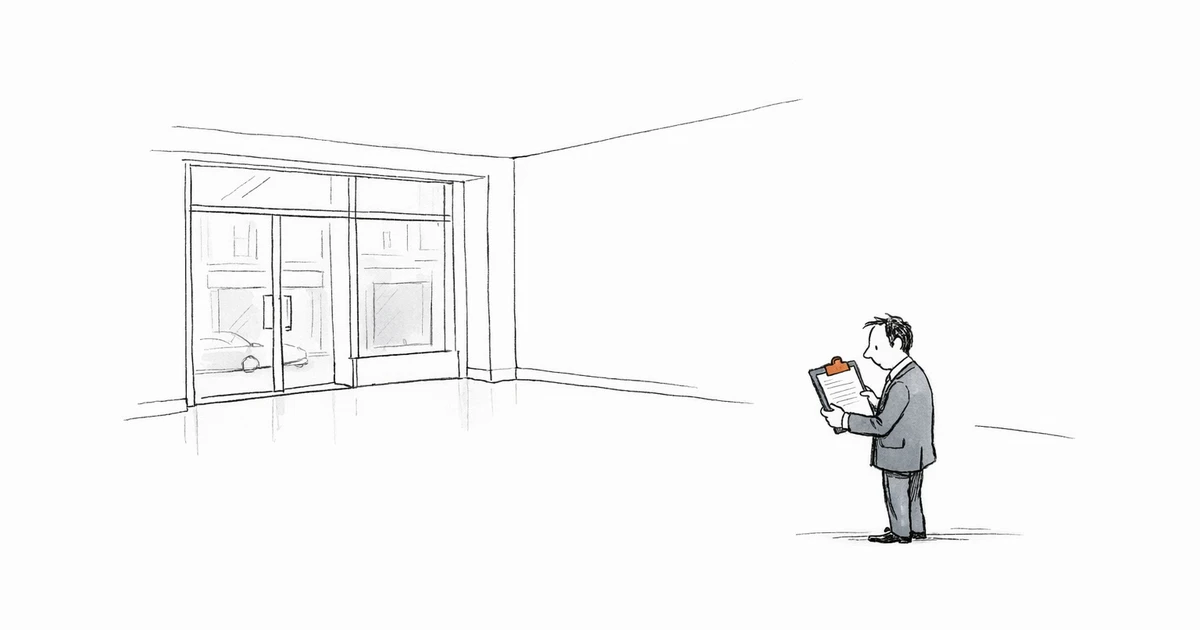 Inspection d'un local commercial lors de l'état des lieux