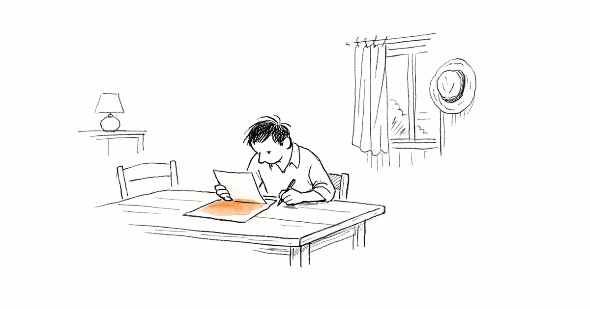 Locataire examinant un contrat de location saisonnière dans une maison de vacances