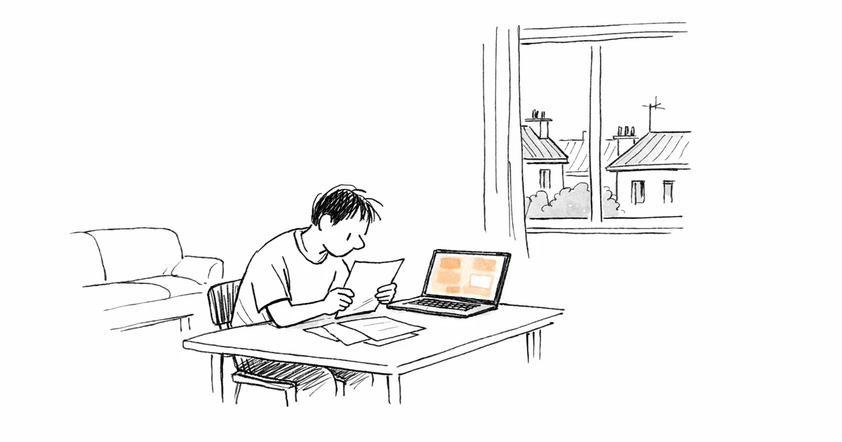 Bailleur complétant un formulaire de déclaration d'impayé à la CAF