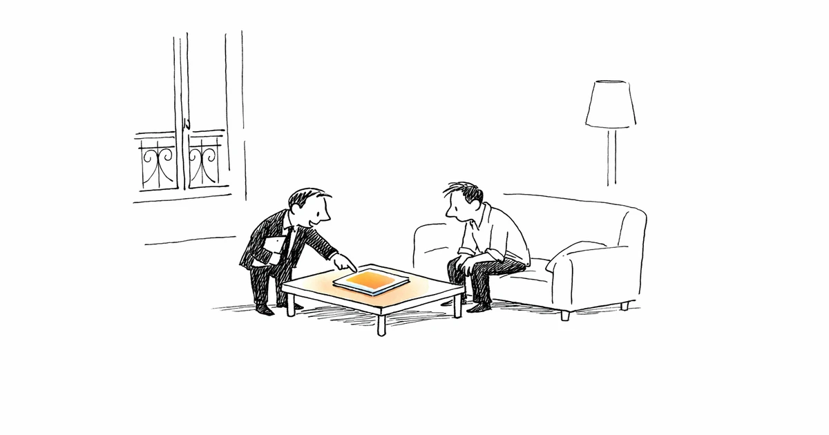 Propriétaire et locataire discutant de la vente d'un logement occupé